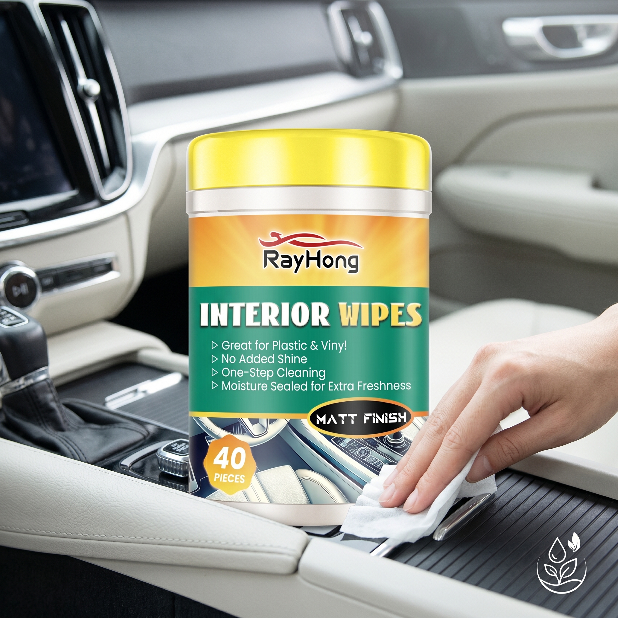 RAYHONG Car Interior Shine Wip - Leather Cleaner Interior ulasan dan harga