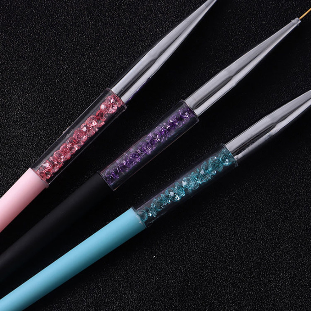 3Pcs Nail Art Pen Set Fine Tip - Detailing Brush Set ulasan dan harga