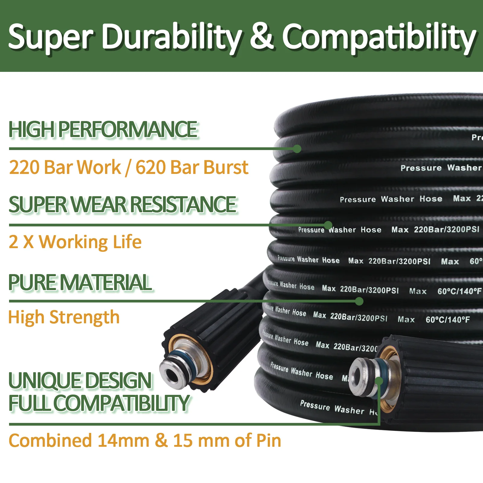 10m High Pressure Washer Hose  - Car Shampoo Ph ulasan dan harga
